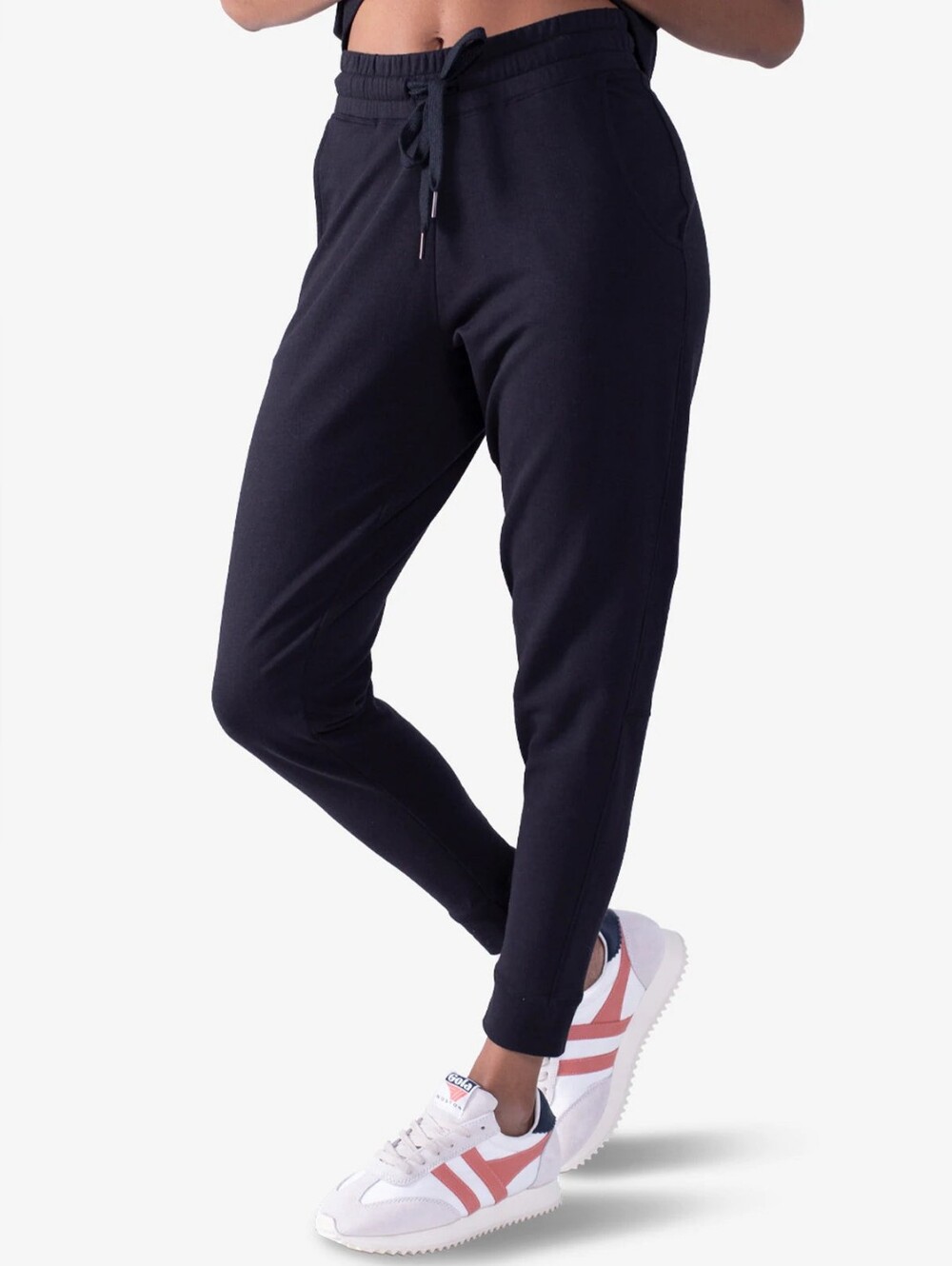 Tasc Performance Varsity Women's Jogger Casual Black Size Small Organic Cotton